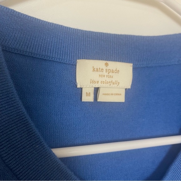 Kate Spade New York Somerset Bow Blue Cardigan, M - Picture 4 of 14